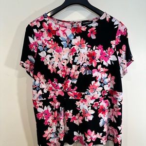 Liz Claiborne Women’s Floral Short Sleeve Blouse Size OX